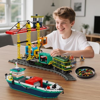 Foto 6 | Foto 6 | Set De Construcción Hogokids City Wharf Con Grúa Barco Tren Y Camión - Venta Internacional.