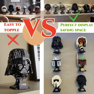 Foto 3 | Foto 3 | Soporte De Pared Para Cascos Lego Star Wars Estante Negro - Venta Internacional.