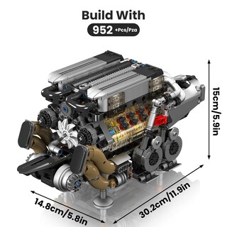 Foto 4 | Foto 4 | Set De Construcción Mould King Modelo W16 Con Motor 952 Piezas - Venta Internacional.