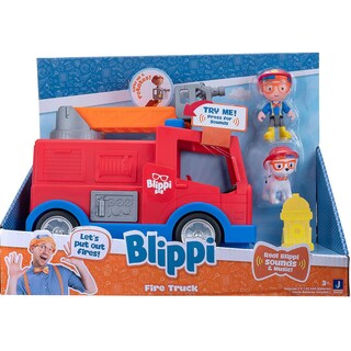 Foto 2 | Foto 2 | Camión De Bomberos Blippi Fun Vehicles Con 3 Bomberos Y Un Perro De Bomberos - Venta Internacional.