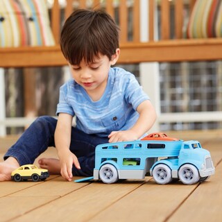 Foto 3 | Foto 3 | Portacoches De Juguete Juguetes Verdes Juegos De Simulación Habilidades Motoras Para Niños - Venta Internacional.