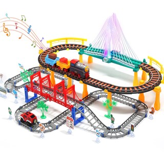 Foto 1 | Foto 1 | Set De Tren De Juguete Eléctrico Holyfun Con Sonido Y Luz De 3 A 5 Años - Venta Internacional.