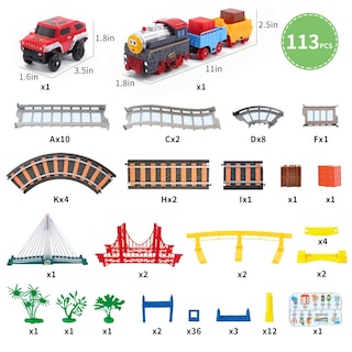 Foto 6 | Foto 6 | Set De Tren De Juguete Eléctrico Holyfun Con Sonido Y Luz De 3 A 5 Años - Venta Internacional.