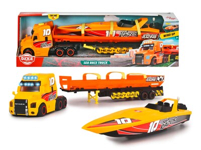 Foto 6 | Foto 6 | Vehículo De Juguete Dickie Toys Mack Truck Con Remolque Y Barco - Venta Internacional.