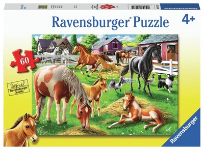 Foto 1 | Foto 1 | Rompecabezas Ravensburger Happy Horses 60 Piezas Para Niños De 4 A 8 Años - Venta Internacional.