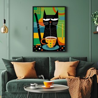 Foto 4 | Foto 4 | Puzzle Bgraamiens Coffee Cat Modern Art 1000 Piezas Para Adultos - Venta Internacional.