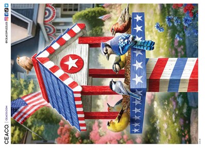 Foto 4 | Foto 4 | Rompecabezas Ceaco Larry Jones Patriotic Birdhouse 300 Piezas - Venta Internacional.