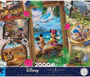 Foto 3 | Foto 3 | Rompecabezas De Ceaco Thomas Kinkade Disney Travel Collage 2000 Unidades - Venta Internacional.