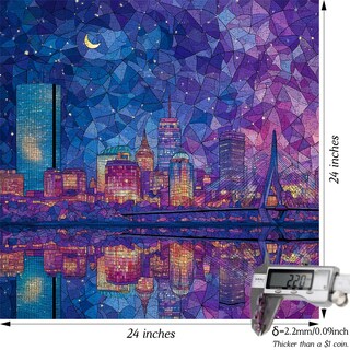 Foto 7 | Foto 7 | Rompecabezas Bgraamiens Boston Skyline At Night 1000 Piezas - Venta Internacional.