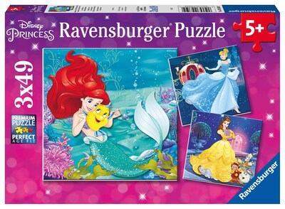 Foto 1 | Foto 1 | Set De Rompecabezas Ravensburger Con Princesas Disney 3 X 49 Piezas - Venta Internacional.