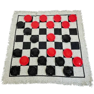Foto 1 | Foto 1 | Set De Juego Yuanhe Gaint Checkers Con Alfombra Reversible Tic Tac Toe - Venta Internacional.
