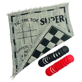 Foto 7 | Foto 7 | Set De Juego Yuanhe Gaint Checkers Con Alfombra Reversible Tic Tac Toe - Venta Internacional.