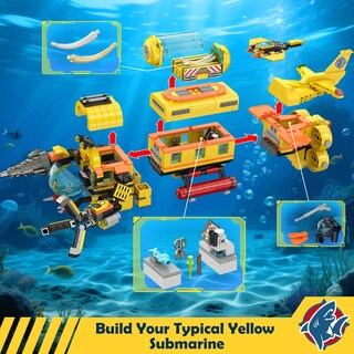 Foto 5 | Foto 5 | Set De Construcción Hogokids City Submarine Con Luz Led De 8 A 14 Años O Más - Venta Internacional.