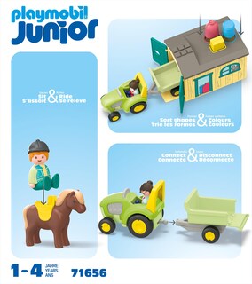 Foto 4 | Foto 4 | Toy Playmobil Junior Farm Adventure Con Tractor Remolque Y Animales - Venta Internacional.