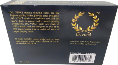 Foto 2 | Foto 2 | Juego De Cartas Da Vinci Palermo 100% Plástico 2 Mazos - Venta Internacional.