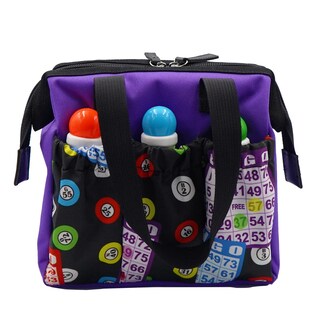 Foto 2 | Foto 2 | Bolsa De Mano Bingo Dauber Yuanhe Oxford Impermeable Color Morado 6 Bolsillos - Venta Internacional.