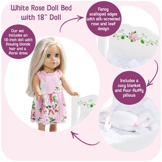 Foto 3 | Foto 3 | Cesta Tipo Tejón Para Muñecas Con Muñeca Rubia De 18 Pulgadas Y Ropa De Cama - Venta Internacional.