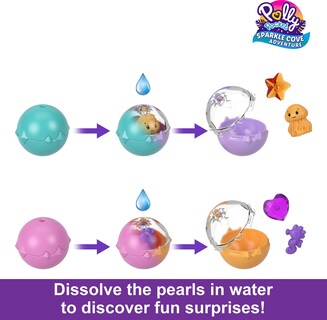 Foto 3 | Foto 3 | Set De Juego Polly Pocket Sparkle Cove Adventure Con 2 Muñecas - Venta Internacional.