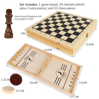 Foto 3 | Foto 3 | Juego De Discos Juegoal 4 En 1 De Madera Para Cabestrillo Rápido Con Ajedrez - Venta Internacional.