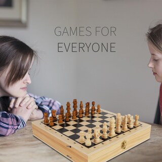 Foto 5 | Foto 5 | Juego De Discos Juegoal 4 En 1 De Madera Para Cabestrillo Rápido Con Ajedrez - Venta Internacional.