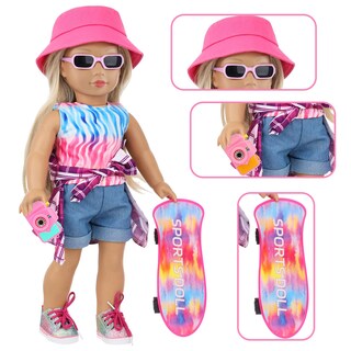 Foto 5 | Foto 5 | Set De Accesorios Y Ropa De Skate Para Muñecas De 18 Pulgadas - Venta Internacional.