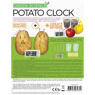 Foto 6 | Foto 6 | Potato Clock 4m Green Science Diy Sin Pilas Para Niños Mayores De 5 Años - Venta Internacional.