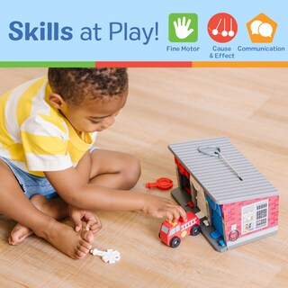 Foto 5 | Foto 5 | Set De Juguetes Melissa & Doug Vehículos De Rescate De Madera Con Garaje 36-72 M - Venta Internacional.