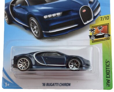 Foto 2 | Foto 2 | Coche Fundido A Presión Hot Wheels Exotics Bugatti Chiron 2016 Blue 1:64 - Venta Internacional.