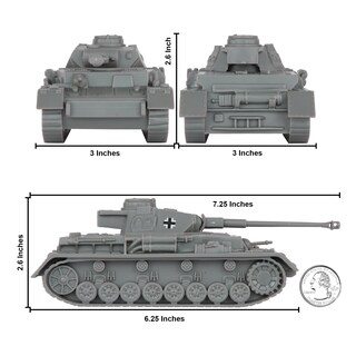 Foto 2 | Foto 2 | Tanque De Juguete Bmc Cts Ww2 German Panzer Iv 1:38 De Plástico Gris - Venta Internacional.