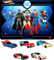 Toy Cars Hot Wheels Paquete De 5 Personajes Dc Escala 1:64 - Venta Internacional.