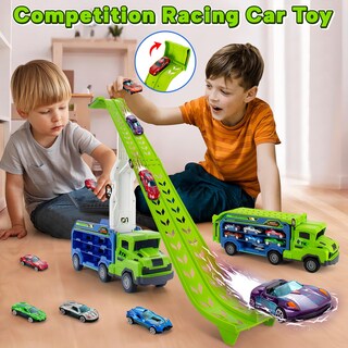 Foto 5 | Foto 5 | Camión Portajuguetes Race Con Pista De Carreras De 27 Cm Y 6 Coches De Metal - Venta Internacional.