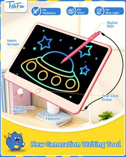 Foto 3 | Foto 3 | Tableta De Escritura Lcd Tekfun Para Niños De Más De 3 Años Con Dibujo Borrable - Venta Internacional.