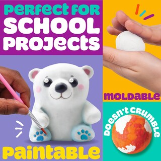 Foto 2 | Foto 2 | Cubeta De Arcilla Secada Al Aire Play-doh Para Pintar Blanca Para Niños - Venta Internacional.