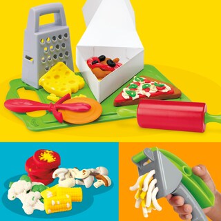 Foto 2 | Foto 2 | Set De Juego Play-doh Pizza Slice Con 11 Herramientas Y 8 Latas Para Niños Mayores De 3 Años - Venta Internacional.