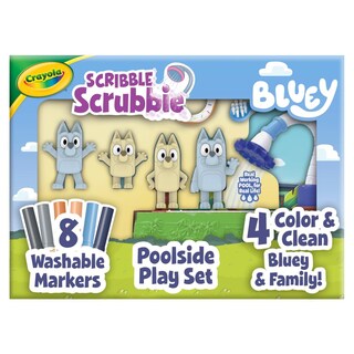 Foto 1 | Foto 1 | Playset Crayola Scribble Scrubbies Bluey Junto A La Piscina Para Niños De 3 Años O Más - Venta Internacional.