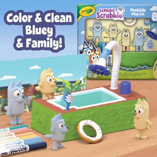 Foto 6 | Foto 6 | Playset Crayola Scribble Scrubbies Bluey Junto A La Piscina Para Niños De 3 Años O Más - Venta Internacional.