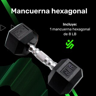 Foto 2 | Foto 2 | Mancuerna Pesa 8 Lb 3.62 Kg Pesa Hexagonal Pro (1 Pieza)