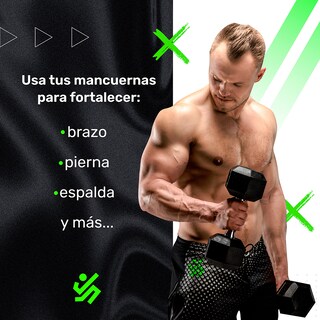 Foto 2 | Foto 2 | 2 Mancuernas 50 Lb 22.67kg C/u Kit Set Pesas Hexagonales Pro