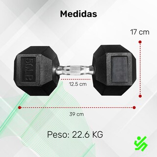 Foto 3 | Foto 3 | 2 Mancuernas 50 Lb 22.67kg C/u Kit Set Pesas Hexagonales Pro