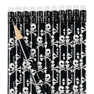 Foto 1 | Foto 1 | Lápiz Fun Express Con Estampado De Calaveras Y Huesos Cruzados 24 Piezas - Venta Internacional.
