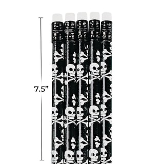 Foto 2 | Foto 2 | Lápiz Fun Express Con Estampado De Calaveras Y Huesos Cruzados 24 Piezas - Venta Internacional.