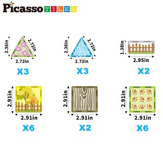 Foto 5 | Foto 5 | Set De Bloques De Construcción De Azulejos Magnéticos Picassotiles Ptq27 - Venta Internacional.