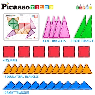 Foto 5 | Foto 5 | Juego De Bloques De Construcción Magnet Tiles Picassotiles Pb36 Kids 3+ - Venta Internacional.