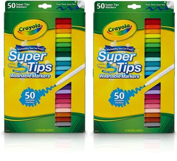 Foto 1 | Foto 1 | Rotuladores Crayola Super Tips Lavables 50 Unidades Paquete De 2 - Venta Internacional.