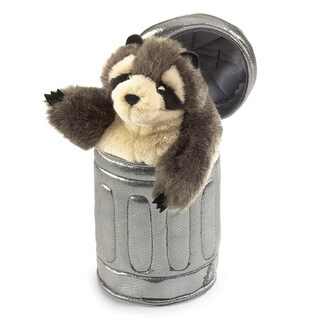 Foto 1 | Foto 1 | Marioneta De Mano Folkmanis Con Forma De Mapache En Cubo De Basura Para Niños - Venta Internacional.