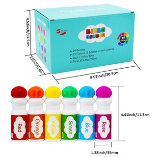 Foto 3 | Foto 3 | Juego De Marcadores De Puntos Yuanhe Bingo Daubers Para Niños Pequeños Paquete De 24 - Venta Internacional.