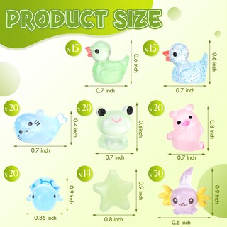 Foto 2 | Foto 2 | Figuras De Animales Outus Luminous Mini De Resina Que Brillan En La Oscuridad - Venta Internacional.