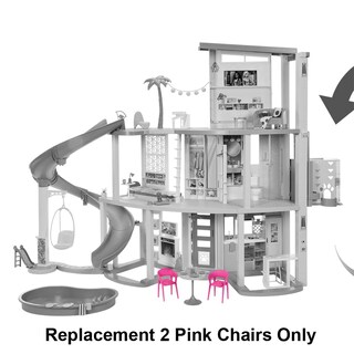Foto 2 | Foto 2 | Piezas De Repuesto Barbie Doll Dreamhouse Hmx10 Para 2 Sillas Rosas - Venta Internacional.