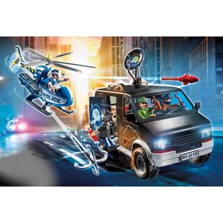 Foto 2 | Foto 2 | Toy Playmobil Helicopter Pursuit Con Furgoneta Runaway Para Niños De 4 A 10 Años - Venta Internacional.