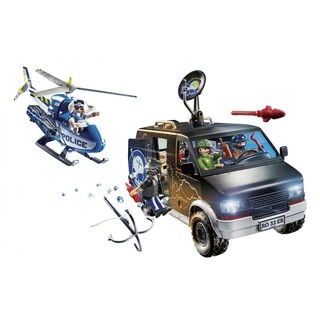 Foto 4 | Foto 4 | Toy Playmobil Helicopter Pursuit Con Furgoneta Runaway Para Niños De 4 A 10 Años - Venta Internacional.